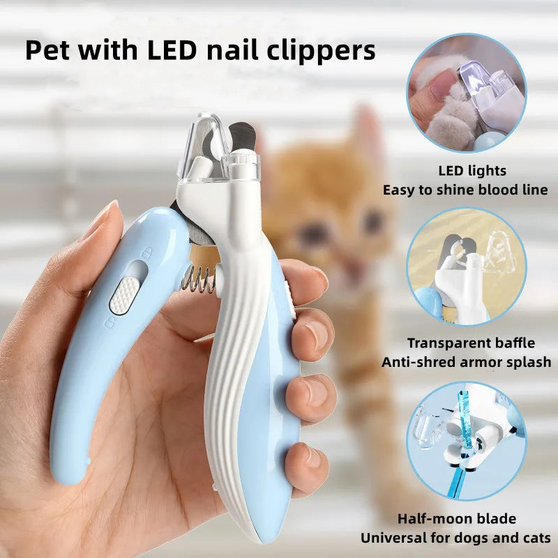 LED light nail clippers